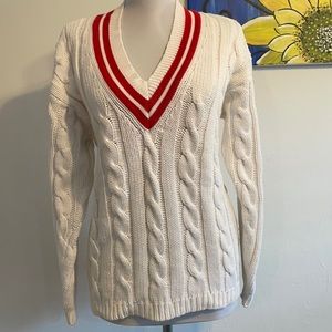 Tommy Hilifiger 100% cotton cable knit sweater.. vintage